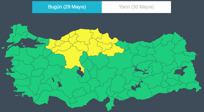 Meteoroloji 14 ili sarı kodla uyardı! Kuvvetli sağanak bekleniyor