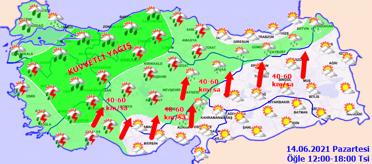 Meteorolojiden sarı ve turuncu kod uyarısı: Kuvvetli sağanak geliyor Meteorolojiden sarı ve turuncu kod uyarısı: Kuvvetli sağanak geliyor