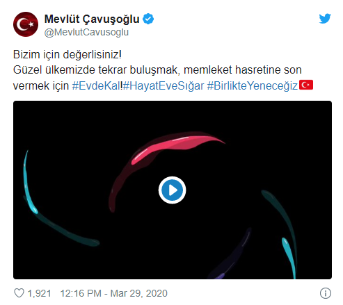 Çavuşoğlu'ndan yurt dışındaki vatandaşlara videolu 'evde kalın' çağrısı