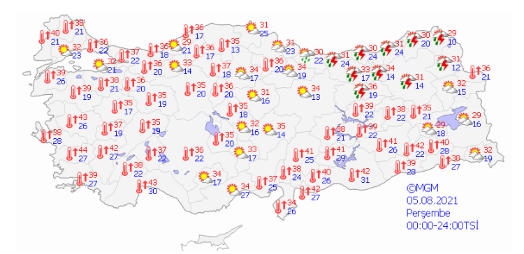 Meteoroloji'den gök gürültülü sağanak uyarısı