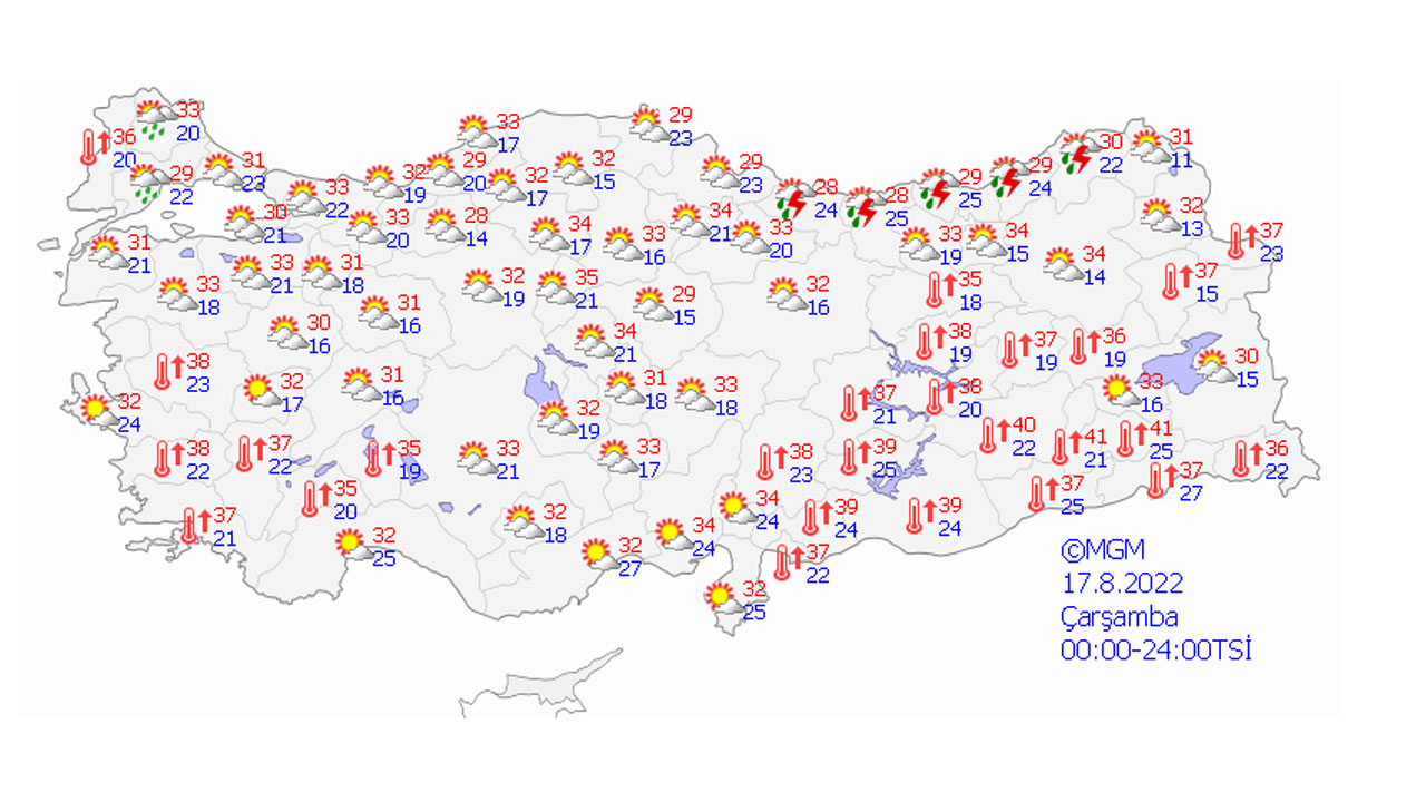 Bu saatlere dikkat! 2 bölge, 4 ilde sağanak alarmı (17 Ağustos 2022 hava durumu)