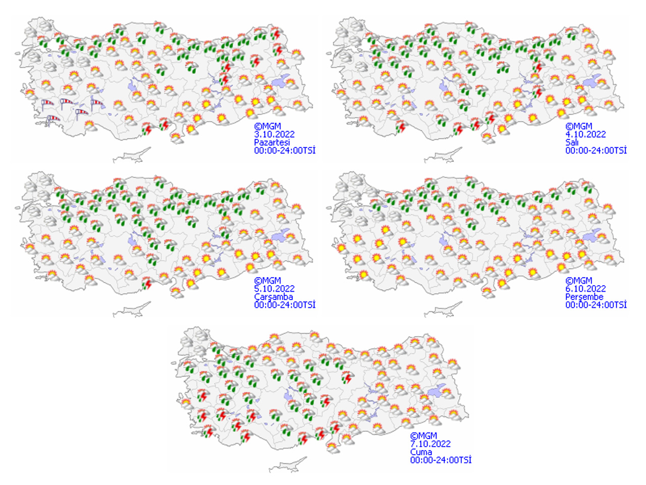 Meteoroloji alarm verdi, 'endişe verici gün' yaklaştı! Fırtına ve sağanak geliyor (3 Ekim 2022 hava durumu)
