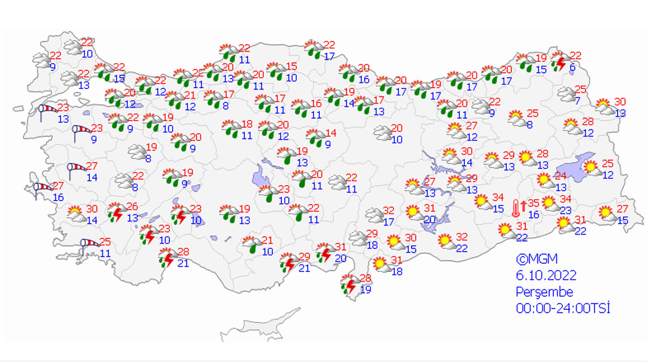 Meteoroloji il il uyardı! Sel ve su baskınlarına dikkat! 43 ilde alarm (6 Ekim 2022 hava durumu)