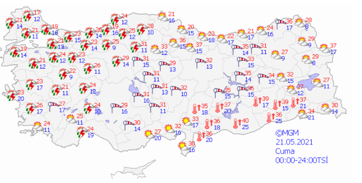 Meteorolojiden kuvvetli yağış uyarısı