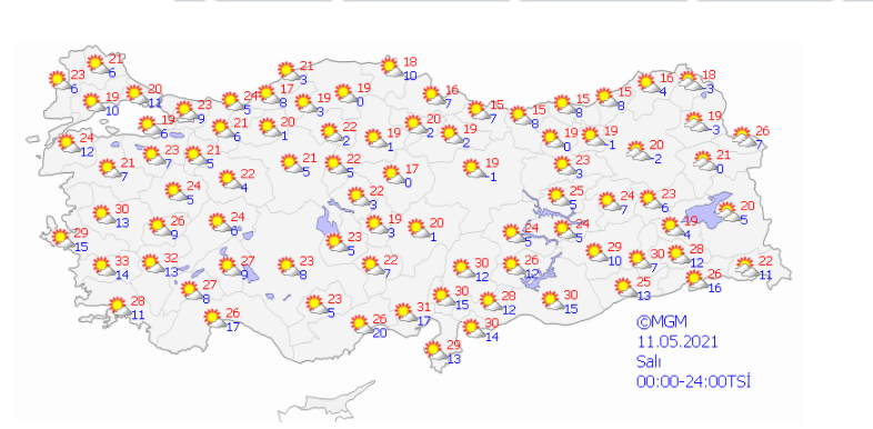 Yurt genelinde sıcaklıklar artacak