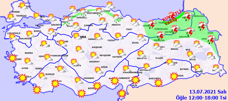 Meteoroloji'den sağanak ve sıcaklık uyarısı