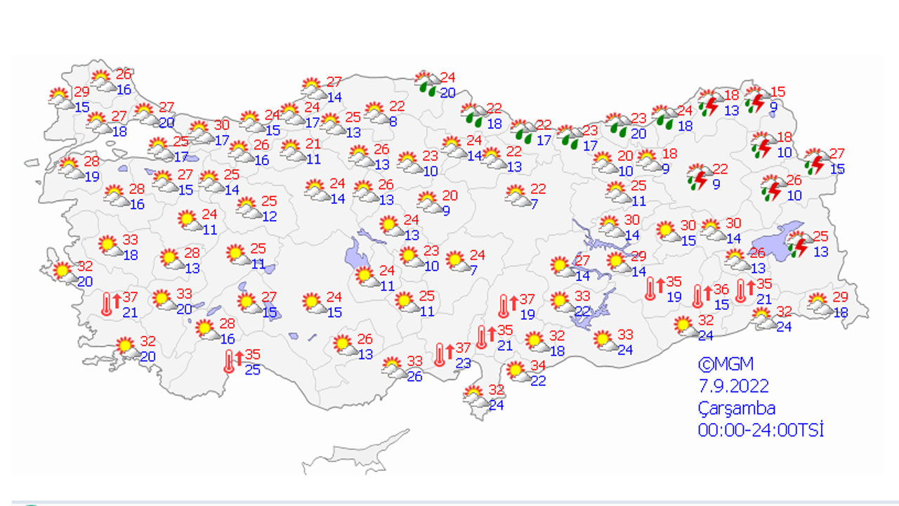 Meteoroloji il il uyardı: 13 şehirde sağanak alarmı (7 Eylül 2022 hava durumu)
