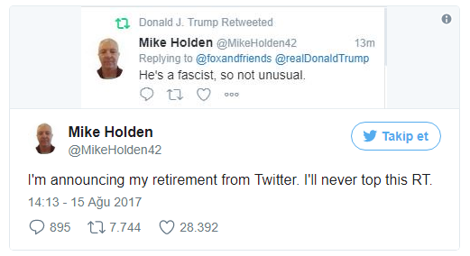 ABD Başkanı Trump, kendisine 'faşist' diyen kullanıcıyı retweet etti