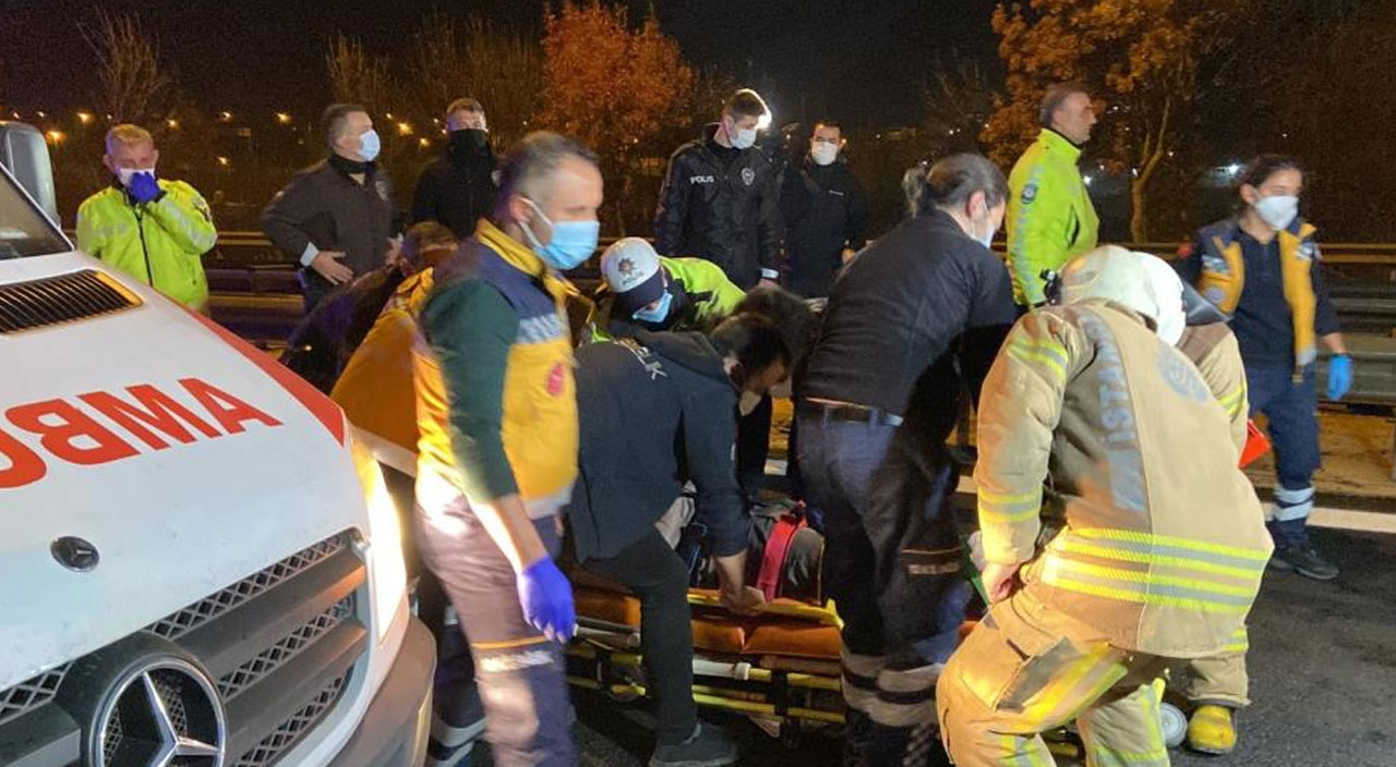 Ticari taksi yakıt tankerine çarptı: 2’si ağır 10 yaralı
