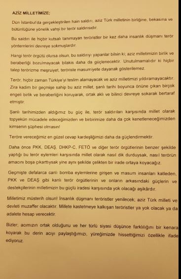 AK Parti, CHP ve MHP'den ortak bildiri