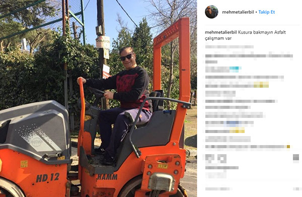 Mehmet Ali Erbil asfalt çalışmasında!