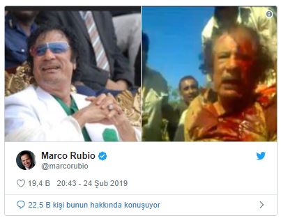 Maduro'ya Kaddafi fotoğrafıyla tehdit