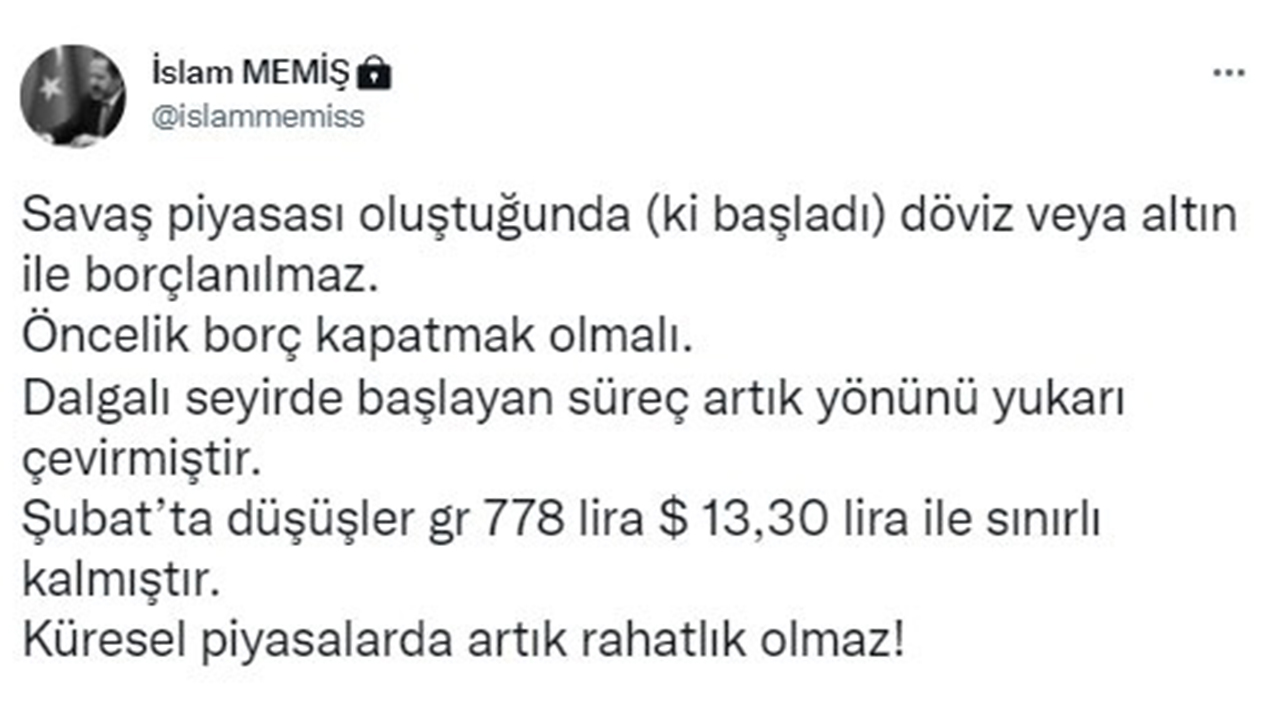İslam Memiş döviz ve altın yatırımcısını 'öncelikler' konusunda uyardı!