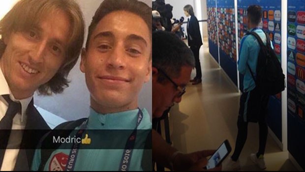 Emre Mor, Modric'i selfie için böyle bekledi