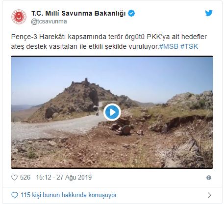 Terör örgütü PKK'ya Pençe indirilmeye devam ediyor
