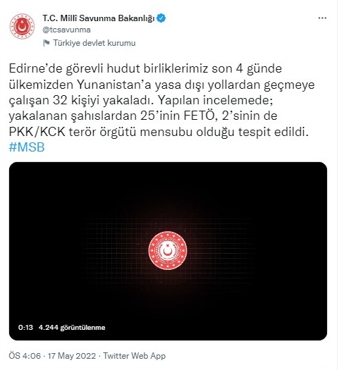 Yunanistan'a geçmeye çalışan 25'i FETÖ, 2'si PKK'lı 27 kişi yakalandı