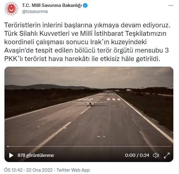 MSB duyurdu: 3 PKK'lı terörist etkisiz hale getirildi