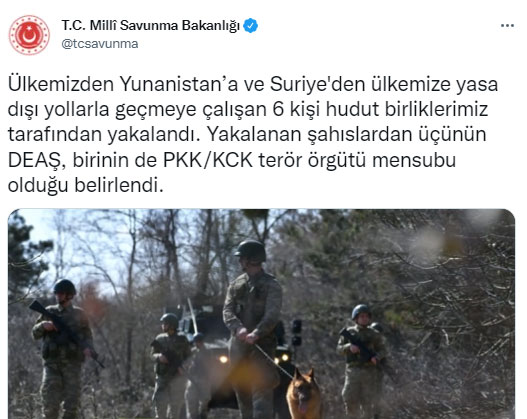 Sınırda 4'ü terör örgütü mensubu 6 kişi yakalandı