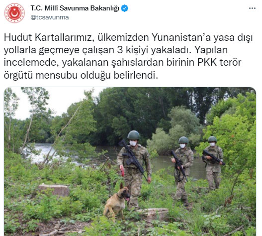 Yunanistan'a kaçmaya çalışan PKK'lı terörist yakalandı