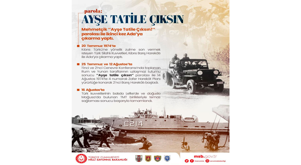 MSB'den  'Ayşe tatile çıksın' paylaşımı