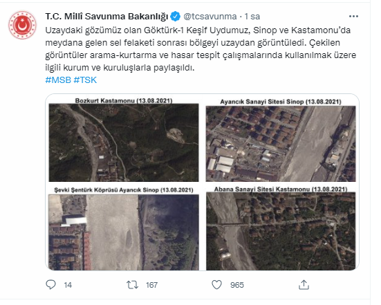 Selin tahribatı uzaydan  görüntülendi