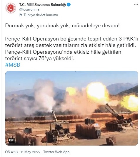 MSB duyurdu: 3 PKK'lı etkisiz hale getirildi