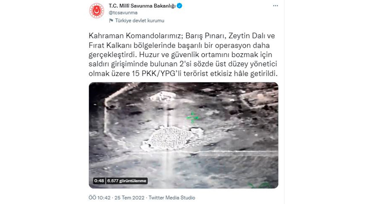PKK'ya ağır darbe: 15 terörist etkisiz hale getirildi PKK'ya ağır darbe: 15 terörist etkisiz hale getirildi