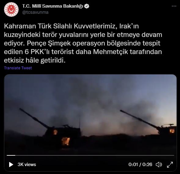 MSB duyurdu! 6 terörist etkisiz hale getirildi