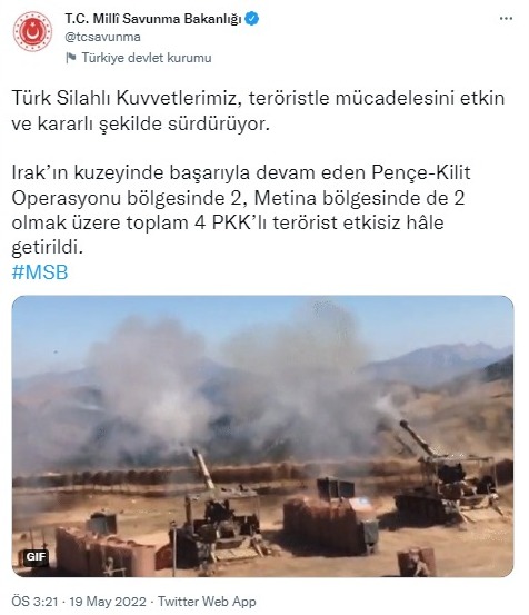 PKK'ya darbe üstüne darbe: 4 PKK'lı etkisiz hale getirildi PKK'ya darbe üstüne darbe: 4 PKK'lı etkisiz hale getirildi