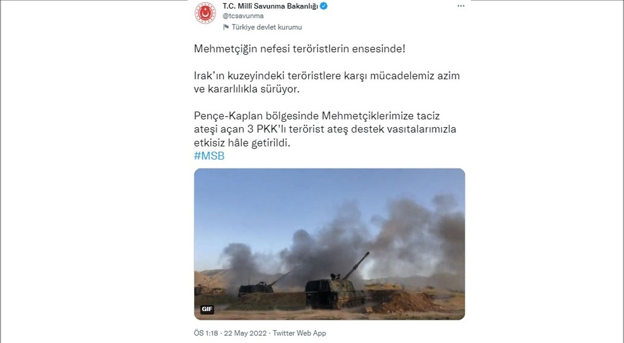 MSB duyurdu: 3 PKK'lı etkisiz hale getirildi