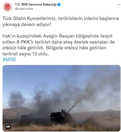 MSB duyurdu: Etkisiz hale getirilen terörist sayısı 13'e yükseldi