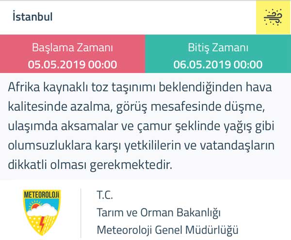 Meteoroloji'den İstanbul için 'sarı' kategoride uyarı