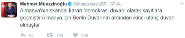 Müezzinoğlu'ndan Almanya'nın küstahlığına çok sert tepki