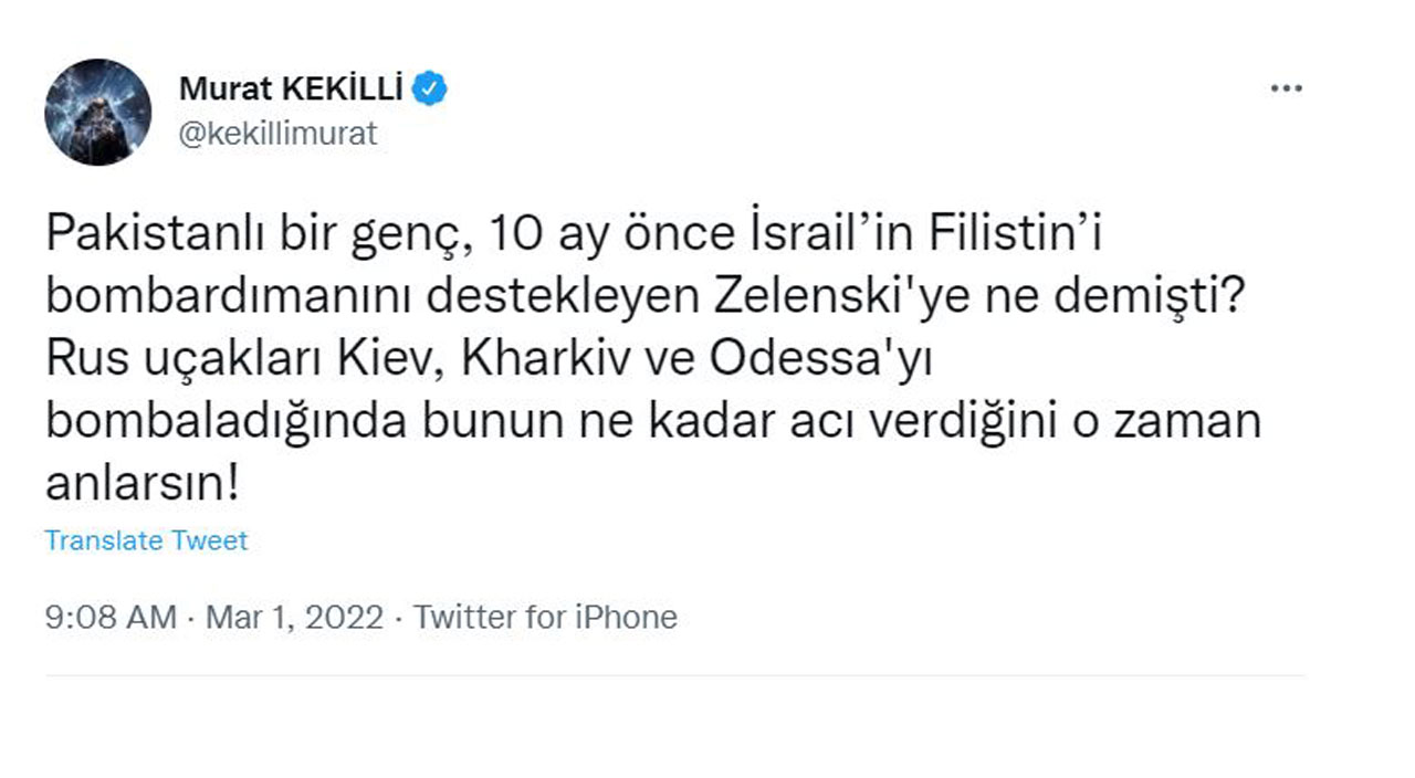 Murat Kekilli’den hatırlatma: Pakistanlı genç, Zelenskiy'i uyarmıştı