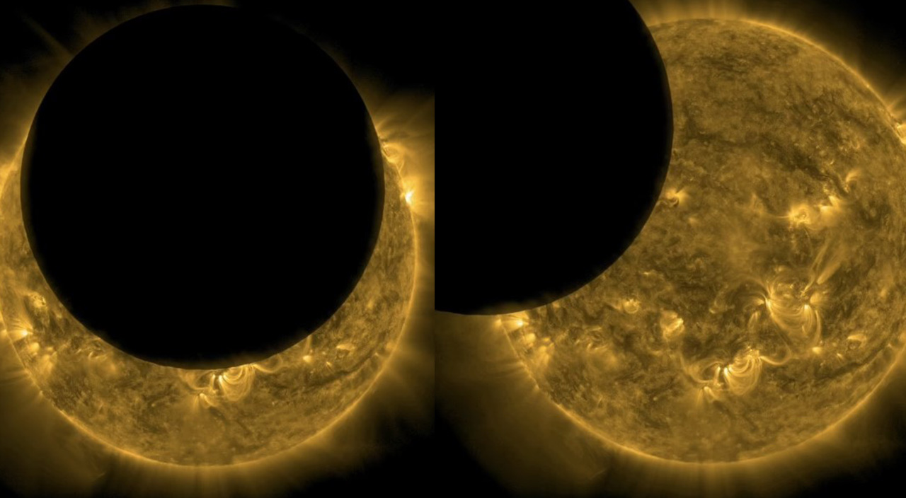 Güneş tutulmasına uzaydan bakış: Uzay aracı SDO, Ay Güneş’in önünden geçerken çekti Güneş tutulmasına uzaydan bakış: Uzay aracı SDO, Ay Güneş’in önünden geçerken çekti
