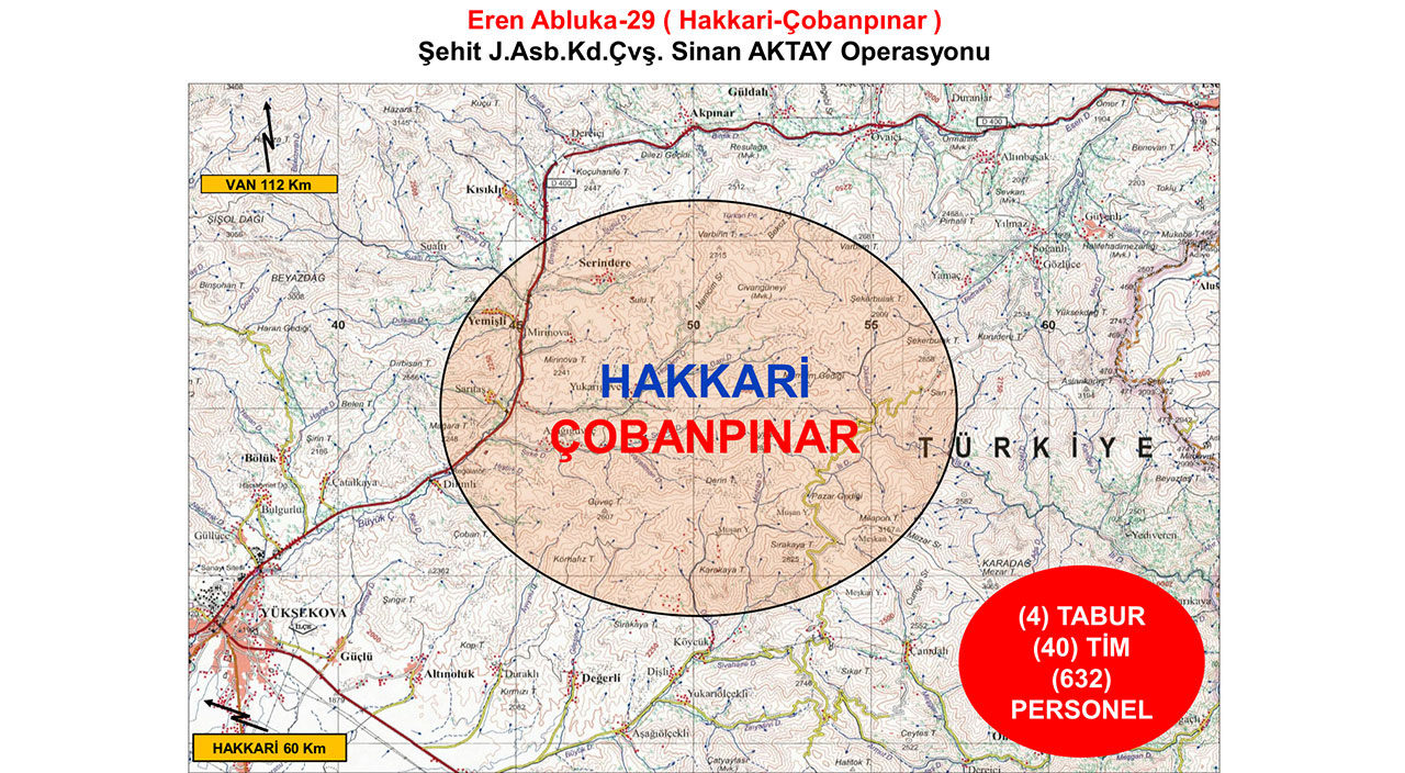 İçişleri Bakanlığı duyurdu! Hakkari'de Eren Abluka-29 operasyonu başlatıldı