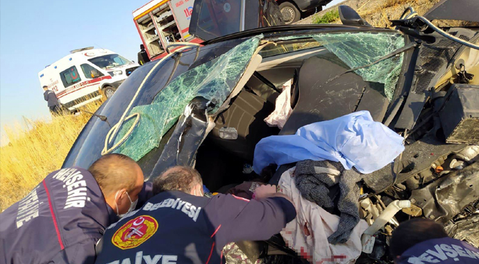 Nevşehir'de feci kaza: 1 ölü, 2 yaralı