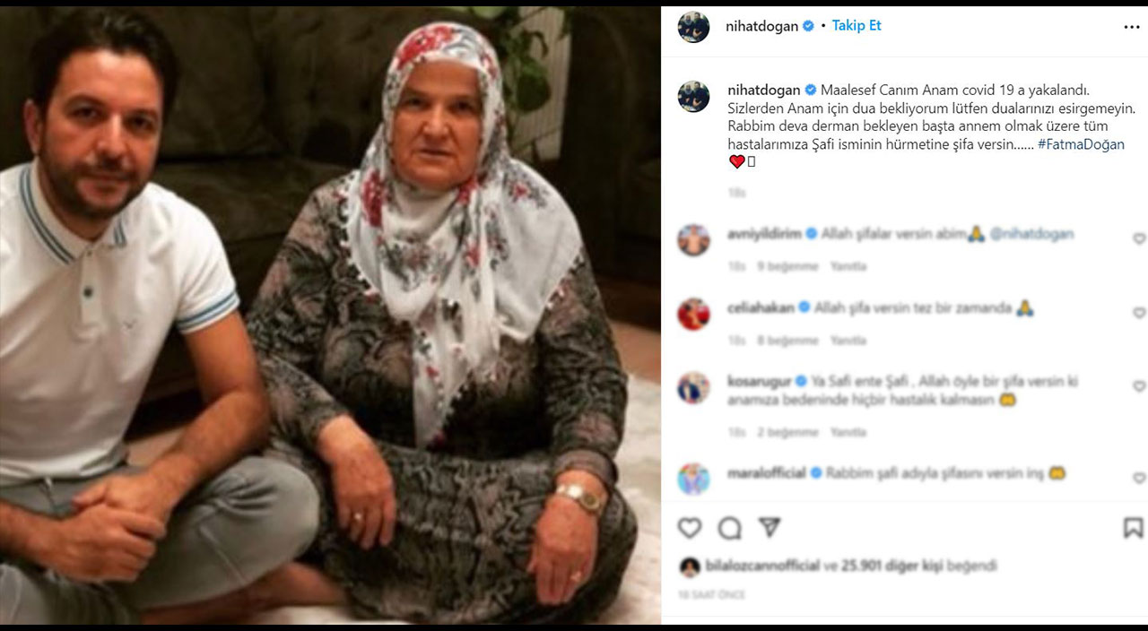 Nihat Doğan kötü haberi verdi, annesi için dua istedi