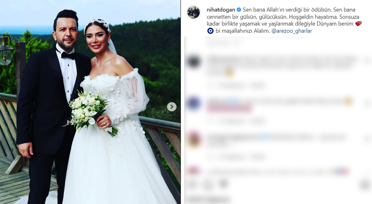 Hayranıyla evlenen Nihat Doğan’dan düğün sonrası ilk paylaşım: Sen bana Allah’ın verdiği bir ödülsün