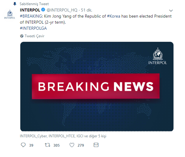 INTERPOL'un yeni başkanı belli oldu
