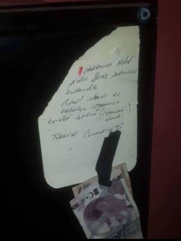 Güvenlik güçlerinden göz yaşartan not Güvenlik güçlerinden göz yaşartan not