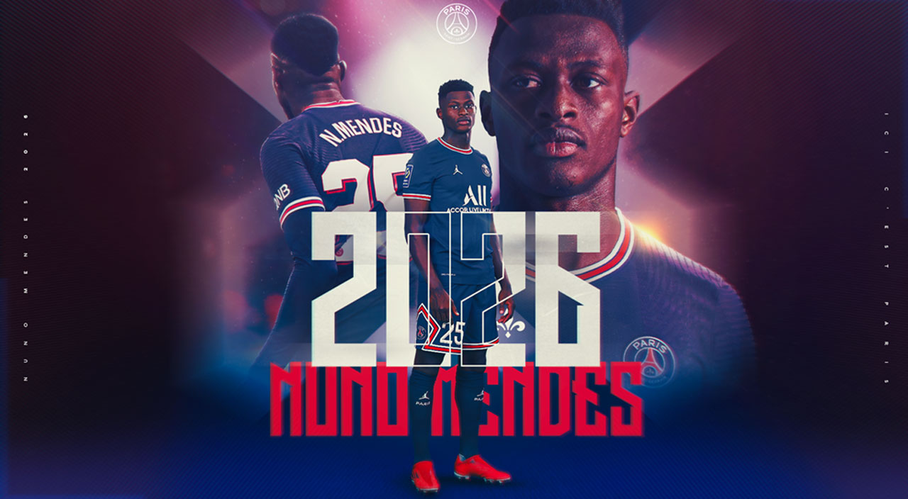 Paris Saint-Germain'de transfer bitmez! Nuno Mendes'in tapusu alındı Paris Saint-Germain'de transfer bitmez! Nuno Mendes'in tapusu alındı