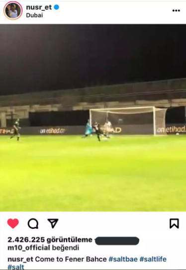 Mesut Özil, Nusret'in Fenerbahçe paylaşımını beğendi