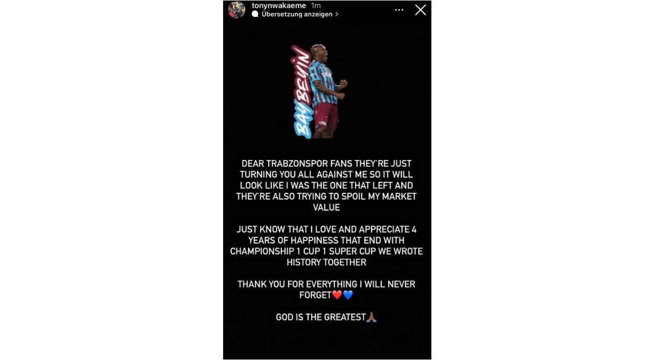 Anthony Nwakaeme Trabzonspor'a veda etti, Hull City ile görüşüyor