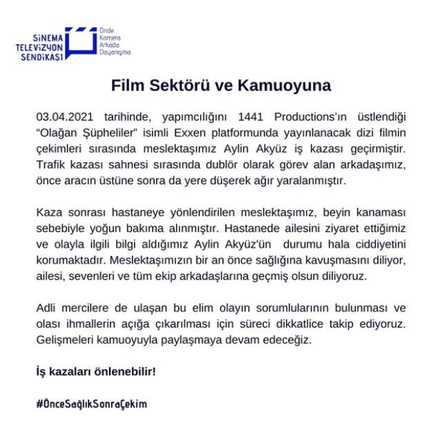 'Olağan Şüpheliler' dizi setinde kaza: Oyuncu beyin kanaması geçirdi