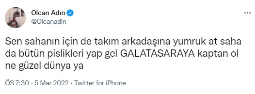 Olcan Adın'dan Marcao tepkisi: Bütün pislikleri yap, sonra kaptan ol
