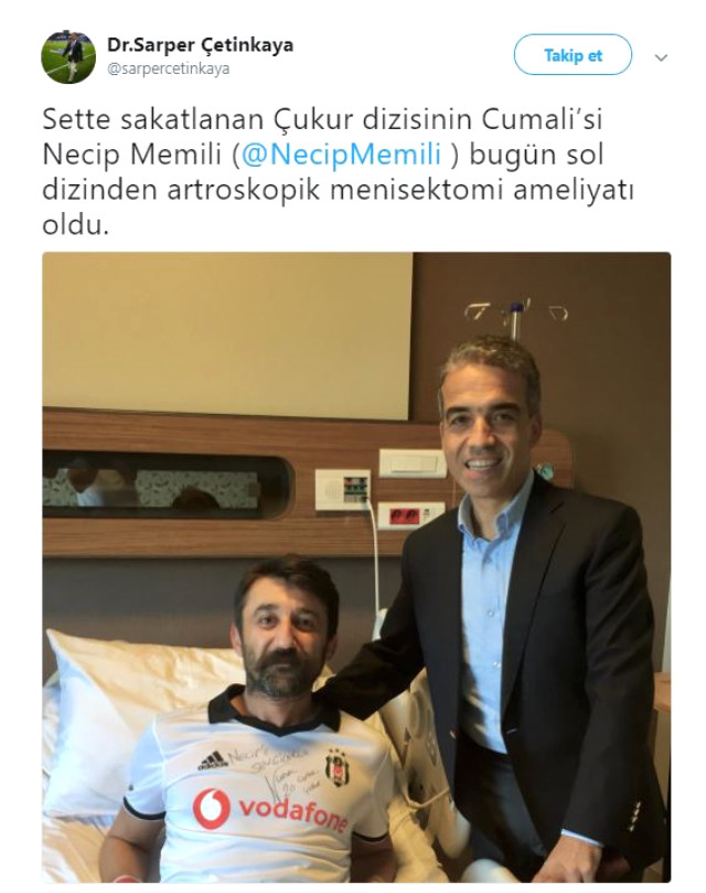 Ünlü oyuncu Necip Memili, ameliyat oldu