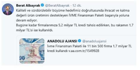 Üç kamu bankasından firmalara kredi desteği