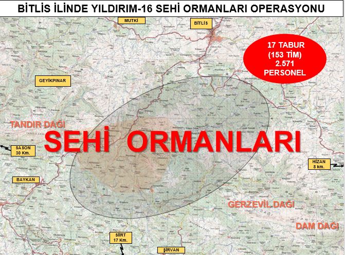 “Yıldırım-16 Sehi Ormanları” Operasyonu başlatıldı