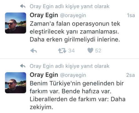 Oray Eğin'den kayyum atanan Zaman için ağır sözler